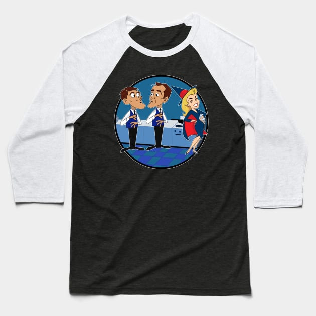 Bewitched Darrin Baseball T-Shirt by AlanSchell76